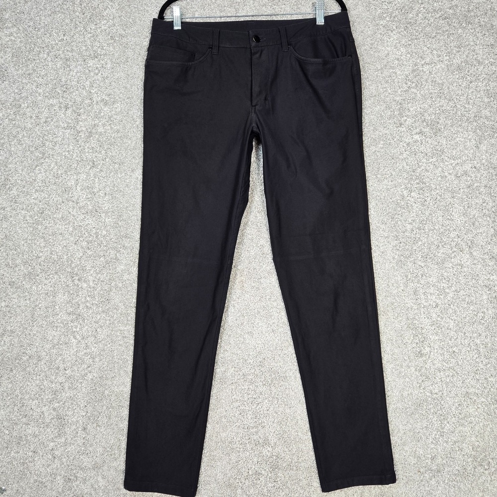 Lululemon ABC Slim 5 Pocket Warpstreme black Pants mens 33x31 LM5552S